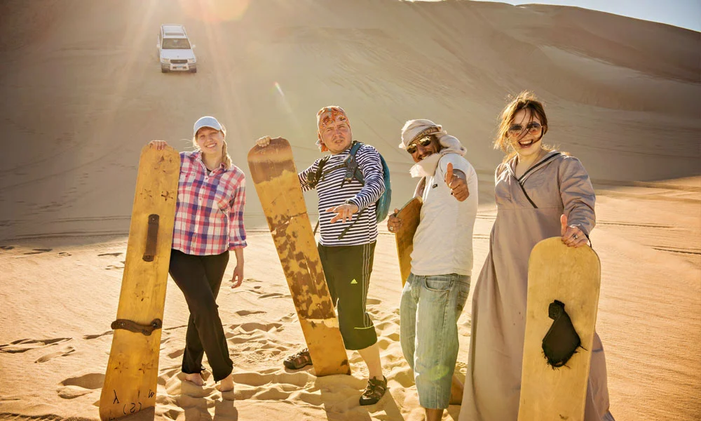 Sandboarding in Dubai