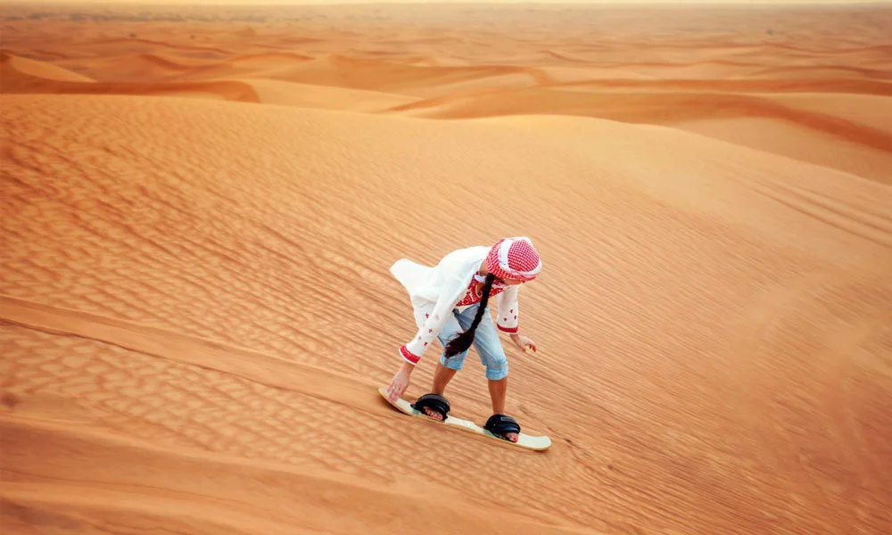 Sandboarding in Dubai