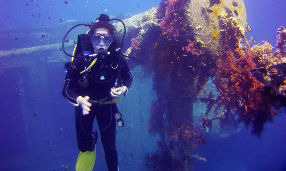 Snorkelling In Clear Waters Of Aqaba, Jordan