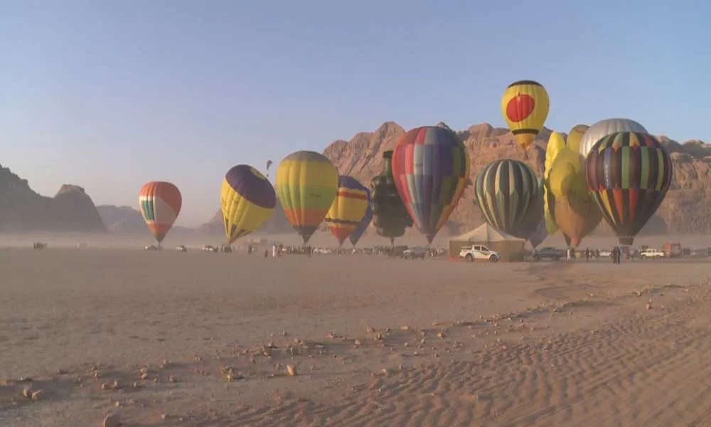 Hot Air Ballooning In Wadi Rum, Jordan