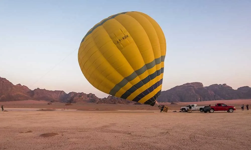 Hot Air Ballooning In Wadi Rum, Jordan