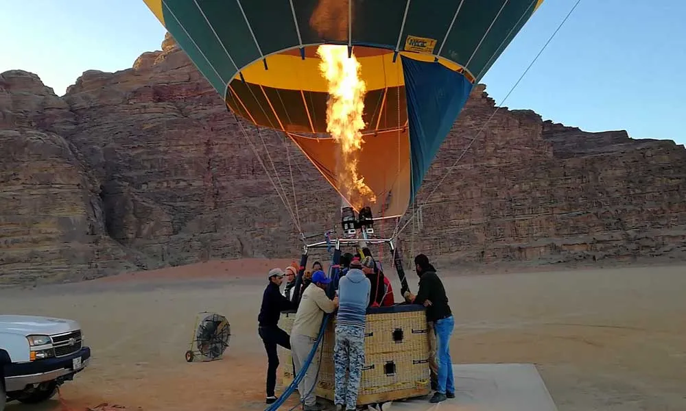 Hot Air Ballooning In Wadi Rum, Jordan