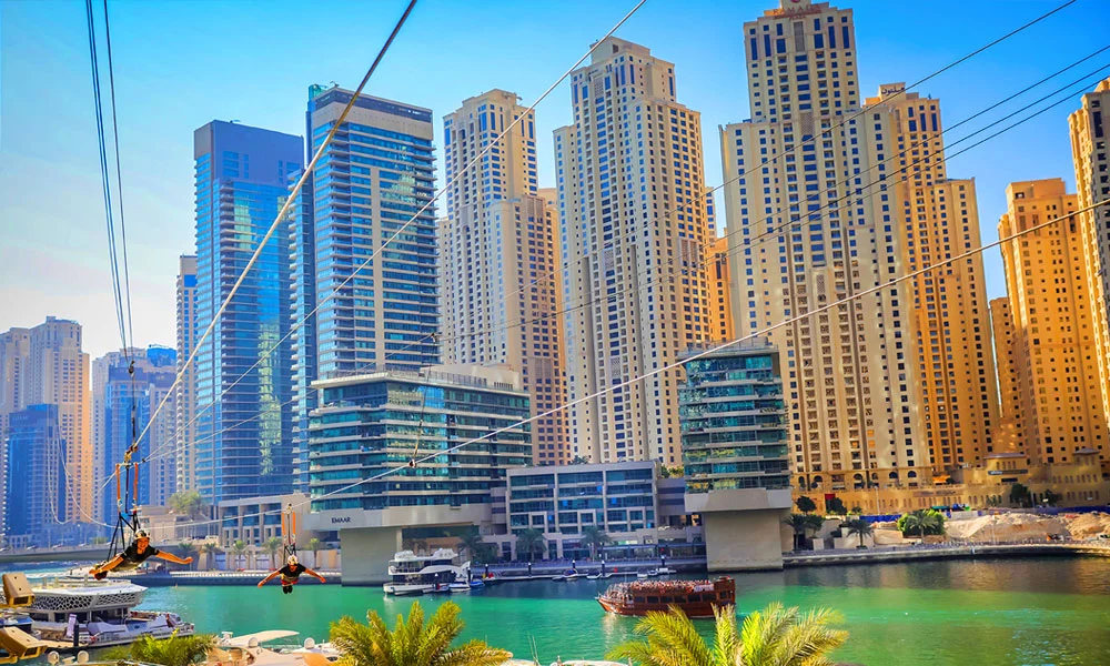 Dubai Marina Zipline Experience