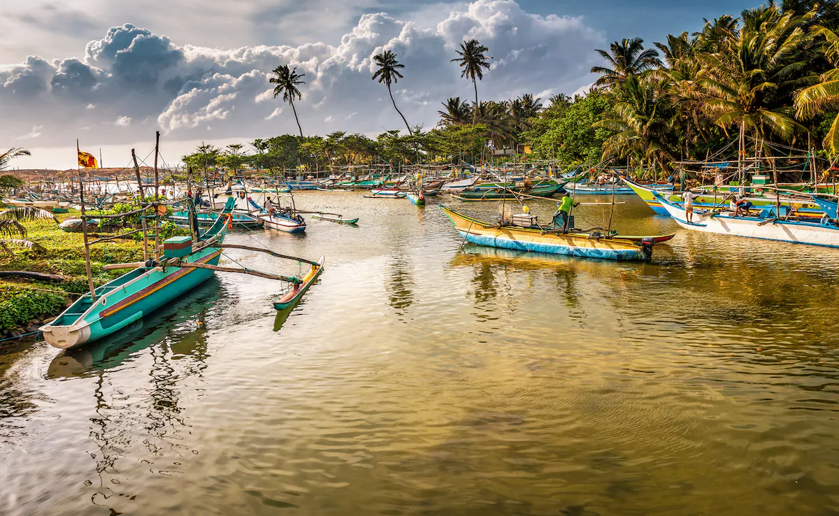 Bentota Lake in Sri Lanka